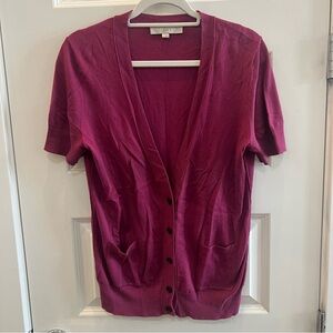 Loft V Neck Short Sleeve Cardigan